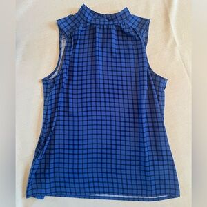 Ann Taylor blue checkered top
